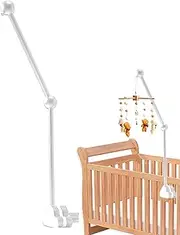 Baby Cloud Cot Bell Stand - Baby Wooden Bed Bell Bracket, Bed Bell Hanging Toys | Infant Mobile Holder Arm with Cloud Shape, Crib Mobile Arm Secure Slip Attachment Nursery Decor Bell