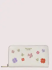 spencer spade clover butterfly zip-around continental wallet