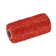 Twine Packing String Wrapping Cotton Twine 100M Gold Tone and Red Rope