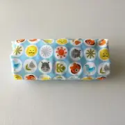 Bassinet Fitted Sheet Handmade ~ 80cm x 40cm x 11cm ~ Animals in Circles Print
