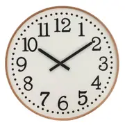 Amalfi Thomas Wall Clock Quartz Battery Operated Clock Home Decor White/Natural