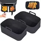 Silicone Air Fryer Pot for Ninja Liner Handle Baking Basket Accessories Pan