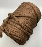 5 mm Round Macrame Craft Cord Color Brown 14 OZ