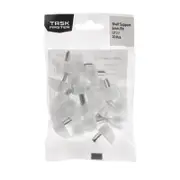 Taskmaster 5mm White Plastic Shelf Support - 20 Pack