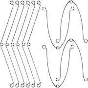 HINZIC 10Pcs Springs Clips Recessed Lighting, Small Torsion Spring Clips Metal, Silver Recessed Light Covers Trims for Bathroom Kitchen Recessed Lighting Downlight Fixtures Accessories