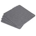 Silicone Trivet Mats 4pcs, Hot Pads Pot Holder for Countertop-Dark Grey