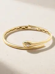 [Anita Ko] Anita Ko - Snake Coil 18-karat Gold, Diamond And Emerald Bracelet - One size One size Gold
