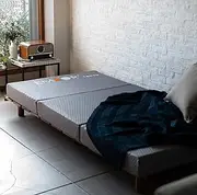 EMOOR Tri-Folding Mattress Grand 5-in High Resilience Urethane Foam (220/180N) Twin Size with Washable Cover (Gray) Floor Sleeping Travel Portable Storage Bed Futon Tatami