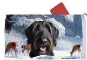 Irish Wolfhound Winter Wonderland Mail Box Cover