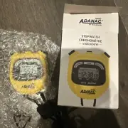 Adanac 3000 Digital Stopwatch, Yellow New