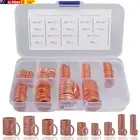 200 Pcs Copper Washer Assortment Kit Metric Flat Ring Copper Sealing Washers for