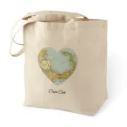 Cape Cod Heart Map Tote Bag