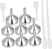 Essential Oil Filling Tool 12pcs Metal Tiny Funnel Set Mini Funnel for Small Bottles Liquid Dropper for Perfume