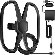 TV Antenna -2024 Upgraded Digital Antenna Up to 1100 Miles, 360° Reception Indoor Outdoor Antenna Support 8K 4K 1080p and All Older TV's -Signal Booster - 36FT Thick Coaxial Cable