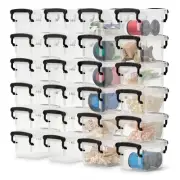 Clear Lidded Storage Bin Box 15ml Extra Small Plastic Stackable Organizer Latch