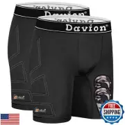 Davion 2 Packs Boys Baseball Sliding Padded Compression Shorts with 2 Athleti