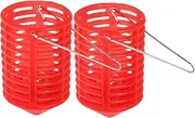 MOBUTOFU 2pcs Bait Cage Foldable Fishing Bait Trap Carp Fishing Feeder Fish Cage Collapsible Fish Basket Bait Hooks for Fishing Foldable Bait Trap Fish Hooks Folded Fishing Trap Carp Feeder