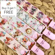 Dummy Clip - Pacifier Chain - Binky Band - Soother Holder - Dummie - Animals