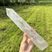1.58kg Natural Clear Quartz Obelisk Point Quartz Crystal Wand Reiki Tower Decor