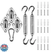 Amagenix Shade Sail Hardware Kit for Triangle Sun Shade Sail Installation, 5