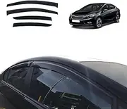 OAD4X4 Weathershields Compatible with KIA Cerato YD Series Sedan 2013-2018, Weather Shields Window Visors Wind Deflectors Sun Rain Guard 4PCS Set
