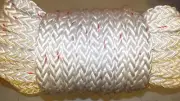 3/4" x 37' 12-Strand Braided Polyester Rope, Wire Pulling Line, Bull Rope