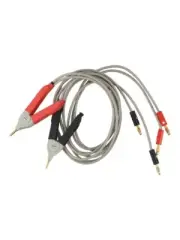 Extended Length LCR Meter Test Cable with Banana Plug and Gold Plated Clips