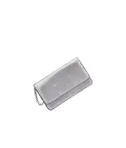 Maison Margiela Four Stitches Chain-Linked Foldover-Top Wallet One size metallic gray
