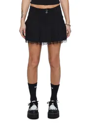 [The Grave Girls] Flirty Manner Mini Skirt