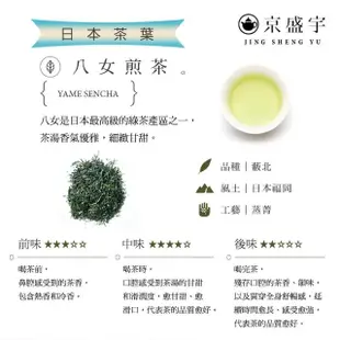 【京盛宇】日本八女煎茶-15入原葉袋茶茶包(煎茶/日本茶葉)