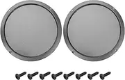 uxcell 2 Pcs 10inch Black Speaker Grill Mesh Metal Woofer Guard Protector Dust Cover Iron Gray Decorative Circle ABS Frame with Screws for Home Audio Car Speaker Replacement