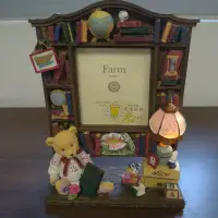 在飛比找Yahoo!奇摩拍賣優惠-讀書熊亮燈相框 FARM HOUSE 泰迪熊 BEAR BO