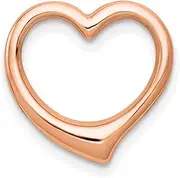 [JewelryWeb] 14ct Rose Gold 3 d Floating Love Heart Pendant Necklace Solid 21.15x15.75mm Wide