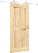vidaXL Sliding Door with Hardware Set 90x210 cm Solid Wood Pine