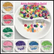 Flat Round Solid PVC Sequins Sewing Crafts Wedding Garments Shoe Sequin 4mm 6mm