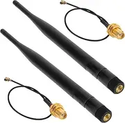 2 PACK 868MHz LORA Antenna 5DB Gain Omni SMA Male Connector + RF Antenna Adapter Cable