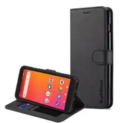 For Telstra Essential Smart 2 Case SupRShield Wallet Leather Flip Magnetic Stand Case Cover (Black)