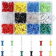 VAPKER 720Pcs Push Pins Thumb Tacks Plastic Head with Steel Point 12 Colors Push Pins Tacks Standard Pins for Bulletin Board School and Home