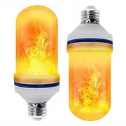 3pcs 2pcs 6W E26 E27 LED Fire Flame Effect Light Bulb 4 Modes Fire Flickering Bulbs for Christmas Decoration Atmosphere Lighting with Gravity Sensor