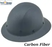 Dynamic Wolfjaw Full Brim Carbon Fiber Hard Hat 8 Pt Ratchet - Matte Black