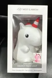 Unicorn Night Light Kids Cute Silicone Baby Squishy Animal Night Lamp Multicolor