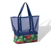 Extra Large 2-in-1 Insulated Mesh Tote Bag Zipper Cooler Picnic Storage Beach Mossman