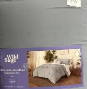 brand new Wild Sage™ Alana Embroidered Geometric Twin Comforter Set - Light Blue