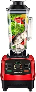 Smoothie Blender Mixer with 15 Adjustable Speeds Grinder and Ice Crusher Hardened Stainless Steel 6 Blades Multifunctional Blender 2L Graduated Glass Jug BPA Free 48,000 RPM 2200W