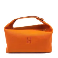 在飛比找Yahoo奇摩購物中心優惠-HERMES Trousse H字帆布收納包(經典橘/小款)