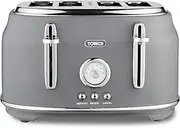 [Tower] T20065GRY Renaissance 4 Slice Toaster, 1630W, Grey