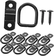 GANAZONO 10pcs Heavy Duty Steel d Ring Tie Down Anchors 2400lb Surface Mount Galvanized for Trailer Truck Bed Ratchet Straps