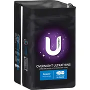 U by Kotex Ultrathin Overnight Pads with Wings 10 pack