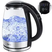 Electric Kettle Temperature Control Glass Hot Water Boiler with 4 Colors 1.7L