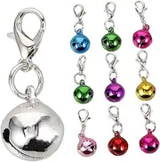GRIRIW 10Pcs pet collar bell pet collar hanging bells collar bells for small dogs delicate metal bells small dog accessories colorful necklace small dog collars cat collar accessories